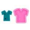 MOMOJIA 3Pcs Crystal Epoxy Resin Mold Nurse Shirt Love Heart Stethoscope Keychain Mould view 4