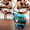 Glass Blwon Elephant Figurines Table Ornament Sculpture Wild Life Handmade Craft Hand Blown Art Home Decoration Chirstmas Gift (Blue) view 3