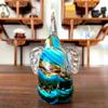 Glass Blwon Elephant Figurines Table Ornament Sculpture Wild Life Handmade Craft Hand Blown Art Home Decoration Chirstmas Gift (Blue) view 4