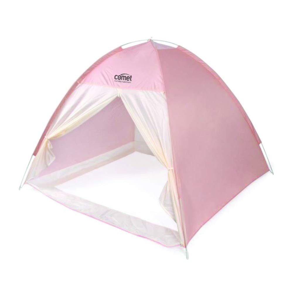 COMET Fabric Indoor One Touch Pop-up Tent 200cm x 120cm x 145cm(H) for 1~2 People for Keeping Warm (Pink)