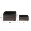 Bloomingville Bamboo & Water Hyacinth Baskets, Black, Set of 2 view 2