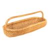 Hand-Woven Rattan Basket with Handle, Natural view 1