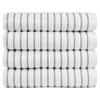 Black & White Brands Brazilian Beach/Pool/Bath Towel - Ultimate Absorbent Luxury XL 36x70 100% Cotton Wave (4 Towels, Charcoal Gray Poly Pinstripe) view 1