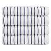 Black & White Brands Brazilian Beach/Pool/Bath Towel - Ultimate Absorbent Luxury XL 36x70 100% Cotton Wave (4 Towels, Navy Poly Pinstripe) view 1