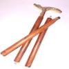 Golden & Brown Antique Brass Beautiful Crocodile Head Handle Walking Handmade Cane Stick for Men and Women view 1