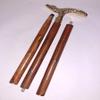 Golden & Brown Antique Brass Beautiful Crocodile Head Handle Walking Handmade Cane Stick for Men and Women view 2