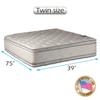 Dream Solutions USA DS USA Serenity PillowTop (Twin Size) Medium Soft Mattress Only - Double-Sided, Sleep System with Enhanced Cushion Support, Fully Assembled, Back Support, Longlasting view 2