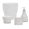 Creative Bath Products Jewels Plastic White Wastebasket, Multi view 1