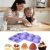 Elevation13 6 Holes Silicone Mold For ChocolateHalf Sphere Silicone Molds For Baking, BPA Free Cupcake Baking Silicone Molds for Making Chocolate, Cake, Jelly, Dome Mousse (2Pcs Purple) view 2