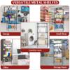 5 Tier Shelf Wire Shelving Unit, NSF Heavy Duty Wire Shelf Metal Large Storage Shelves Height Adjustable Utility for Garage Kitchen Office Commercial Shelving Steel Layer Shelf - 14"x30"x60", Chrome view 4