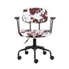 GIA Barnyard Ayrshire Cow Pattern Home Office Task Chair with Arms, Metal, Brown and White view 4