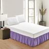 100% Egyptian Cotton Charcoal/RV-King Wrap Around Bedskirt 600 Thread Counts Solid Luxury Hotel Quality Fabric Best Dust Ruffle with Platform Easy Fits Upto14''Drop Premium Gathered Bed Skirt view 2