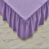 100% Egyptian Cotton Charcoal/RV-King Wrap Around Bedskirt 600 Thread Counts Solid Luxury Hotel Quality Fabric Best Dust Ruffle with Platform Easy Fits Upto14''Drop Premium Gathered Bed Skirt view 4