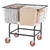 VEVOR Wire Laundry Cart, 2.8Bushel Wire Laundry Basket with Wheels, 26.7''x21.7''x26.4'' Commercial Basket Cart, Steel Frame with Chrome Finish, 4" Casters view 1