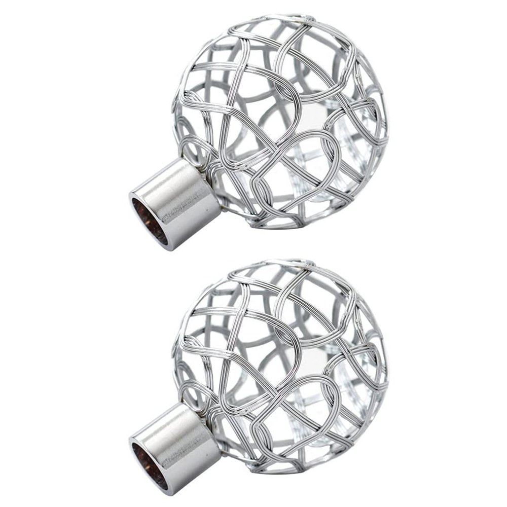 2pcs Roman Pole Decorative Head Decorative Curtain Rod Curtain Accessory Rod Rail Chic Final End Final for Home Supply