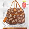 FlowFly Insulated Lunch Bag With Shoulder Strap for Women, Men, and Kids, Large and Reusable, Handle, Freezable Work and School Travel Tote and Meal Prep Organizer,Cashew view 3