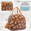 FlowFly Insulated Lunch Bag With Shoulder Strap for Women, Men, and Kids, Large and Reusable, Handle, Freezable Work and School Travel Tote and Meal Prep Organizer,Cashew view 4
