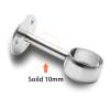 Jiozermi 8 Pcs 1 Inch Ceiling Mount Curtain Rod Bracket, Flange Closet Holder, Heavy Duty Stainless Steel Shower Socket, End Supports, Brushed Finish view 2