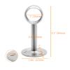 Jiozermi 8 Pcs 1 Inch Ceiling Mount Curtain Rod Bracket, Flange Closet Holder, Heavy Duty Stainless Steel Shower Socket, End Supports, Brushed Finish view 3
