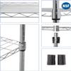 750 LBS Chrome 5 Tier Shelf Wire Shelving Unit - 14"x30"x60" with wheels, NSF Wire Shelf Metal Heavy Duty Rack Height Adjustable Utility for Garage Kitchen Office Commercial Shelving Steel Layer Shelf view 3