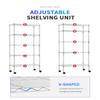 750 LBS Chrome 5 Tier Shelf Wire Shelving Unit - 14"x30"x60" with wheels, NSF Wire Shelf Metal Heavy Duty Rack Height Adjustable Utility for Garage Kitchen Office Commercial Shelving Steel Layer Shelf view 4