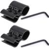 homeingarden 2-Pack Black Tube Barrel Mount Holder Mag Metal Extension Flashlight Laser Torch Clip Clamp with Allen Key view 1