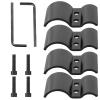 homeingarden 2-Pack Black Tube Barrel Mount Holder Mag Metal Extension Flashlight Laser Torch Clip Clamp with Allen Key view 2