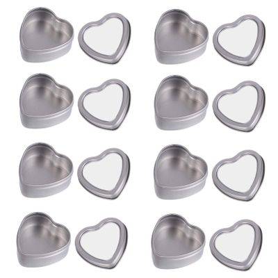EXCEART 12pcs Heart-shaped Candy Storage Box Lid Metal for Weddings Parties and Special Occasions Beautiful Packaging for Treats and Favors