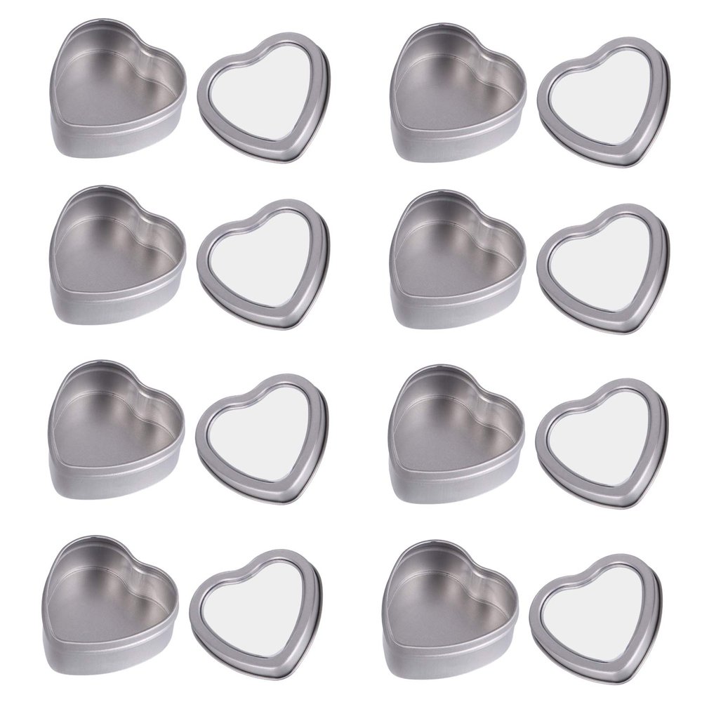 EXCEART 12pcs Heart-shaped Candy Storage Box Lid Metal for Weddings Parties and Special Occasions Beautiful Packaging for Treats and Favors