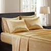 7PCS Premium Satin Duvet Cover Set-1Duvet Cover,1Fitted Sheet 14'',1Flat Sheet,2Pillowshams,2Pillowcases 600 TC Soft Satin Bedding Set Solid Colors Pattern Twin XL/Toupe Duvet Cover Set view 2