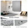 AMOAMI-Dish Drying Mats for Kitchen Counter-Silicone Dish Drying Mat-Kitchen Dish Drying Pad Heat Resistant Mat-Kitchen Gadgets Kitchen Accessories Kitchen Small Appliances(16" x 18", GREY) view 3