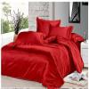 7PCS Premium Satin Duvet Cover Set-1Duvet Cover,1Fitted Sheet 14'',1Flat Sheet,2Pillowshams,2Pillowcases 600 TC Soft Satin Bedding Set Solid Colors Pattern Cal-King/Burgundy Duvet Cover Set view 1