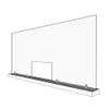 Large Acrylic Divider w/White Painted Base 46" W x 24" H (with 12" x 8" window) - 1/8" acrylic view 2