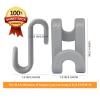 FREZON Clothes Hanger Connector Hooks, Outfit Extender Clips, Cascading Hanger Hooks, Velvet Huggable Hangers Accessory, Heavy Duty Space Saving for Closet 60 Pcs (Dark Grey) view 2