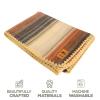 ALPAKITAS Alpaca Wool Blanket Throw | Large, Beautiful, Warm, Stripes | 64 x 45 inches | Ultra-Soft, Hypoallergenic and Breathable | Non-Itchy or Scratchy (Brown) view 2