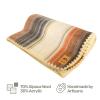 ALPAKITAS Alpaca Wool Blanket Throw | Large, Beautiful, Warm, Stripes | 64 x 45 inches | Ultra-Soft, Hypoallergenic and Breathable | Non-Itchy or Scratchy (Brown) view 3