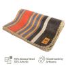 ALPAKITAS Alpaca Wool Blanket Throw | Large, Beautiful, Warm, Stripes | 64 x 45 inches | Ultra-Soft, Hypoallergenic and Breathable | Non-Itchy or Scratchy (Orange and Blue) view 3