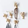 Animal Head Key Hooks Decorative for Wall Creative Resin Hook Hanger (Pack 6) Animal Shaped Coat Hat Hook Wall Hanging Wall Hook Decorative Gift (Gold) view 1
