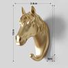 Animal Head Key Hooks Decorative for Wall Creative Resin Hook Hanger (Pack 6) Animal Shaped Coat Hat Hook Wall Hanging Wall Hook Decorative Gift (Gold) view 3