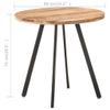 vidaXL Round Dining Table, Solid Acacia Wood Construction, Black Powder-Coated Iron Legs, Industrial Style, Handmade Design, 31.5" Diameter view 3
