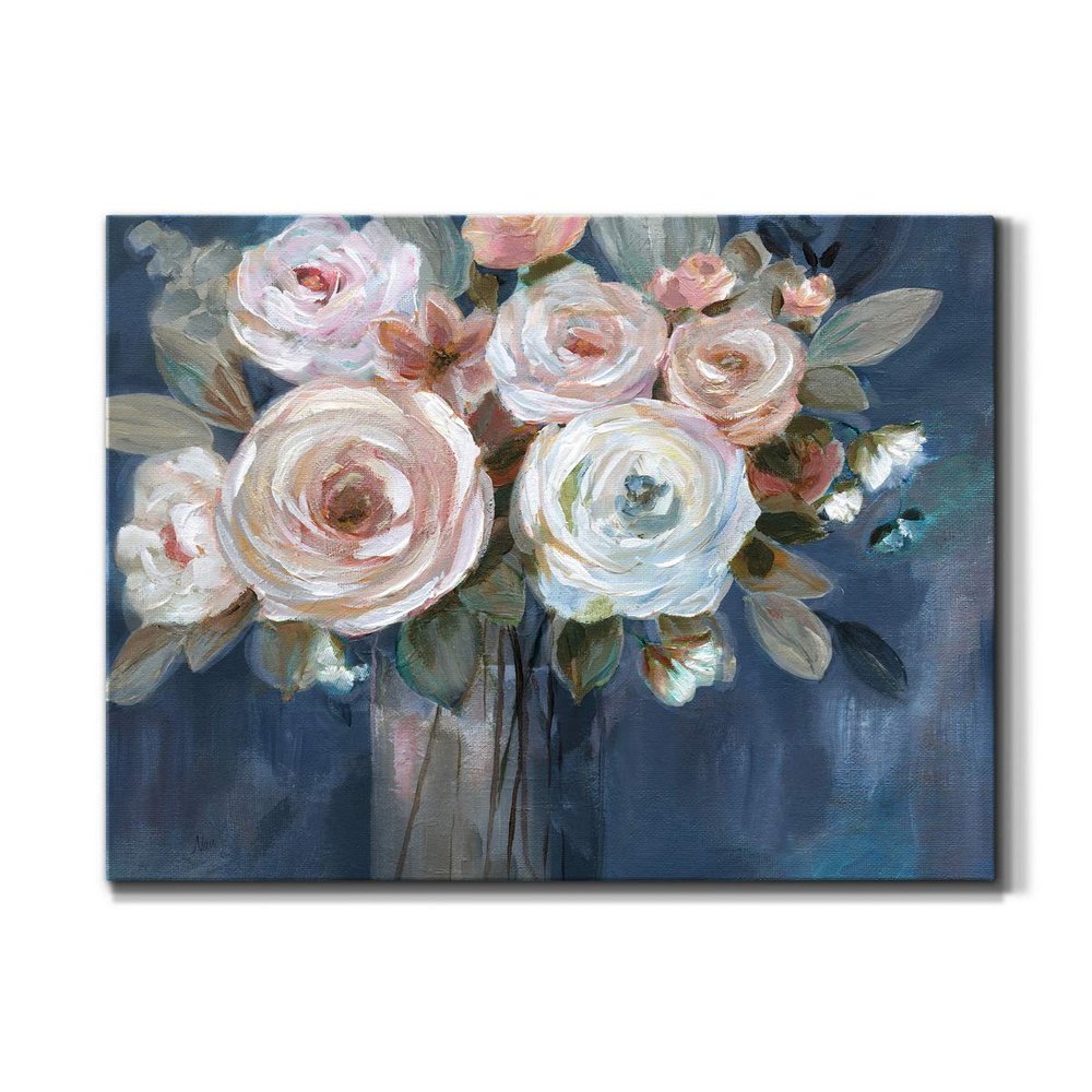 WEXFORD HOME Landscape Picture Canvas Wall Art Print Decoration Painting Ocean Floral Forest Painting Photo for Living Room Bedroom Office, Ready to Hang, Midnight Mood, 36X48