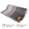 ALPAKITAS Alpaca Wool Blanket Throw | Large, Beautiful, Warm, Stripes | 64 x 45 inches | Ultra-Soft, Hypoallergenic and Breathable | Non-Itchy or Scratchy (Gray) view 3