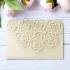 Rodvanvo 20 Pcs Laser Cut Wedding Invitations Card Pocket with Envelope for Birthday Party Baby or Bride Shower Invite suitable for 5 * 7 Inches Insert Paper (Champagne) view 3