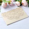 Rodvanvo 20 Pcs Laser Cut Wedding Invitations Card Pocket with Envelope for Birthday Party Baby or Bride Shower Invite suitable for 5 * 7 Inches Insert Paper (Champagne) view 4