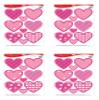 Beistle Valentine's Day 36 Hearts Peel 'N Place, 4 Sheets, Removable Heart Stickers for V-Day Decorations, Red and Pink Love Heart Decals for Walls and Glass, 12 x17/Sheet view 1