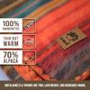 ALPAKITAS Alpaca Wool Blanket Throw | Large, Beautiful, Warm, Stripes | 64 x 45 inches | Ultra-Soft, Hypoallergenic and Breathable | Non-Itchy or Scratchy (Orange) view 3