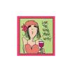 Design Design 624-10051 Love The Wine You're With Beverage Napkin, Multicolor view 1