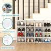12 Pack Shoe Storage Boxes, Clear Plastic Bins Stackable Shoe Organizer, Drawer Type Shoe Containers, Intuitive Front Opening view 2