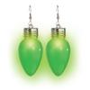 Green Light-Up Bulb Earrings | 2 1/4" | 1 Pair view 1
