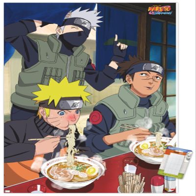 Trends International Naruto Shippuden - Food Wall Poster, 14.725" x 22.375", Premium Poster & Mount Bundle